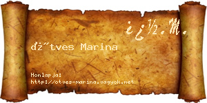 Ötves Marina névjegykártya